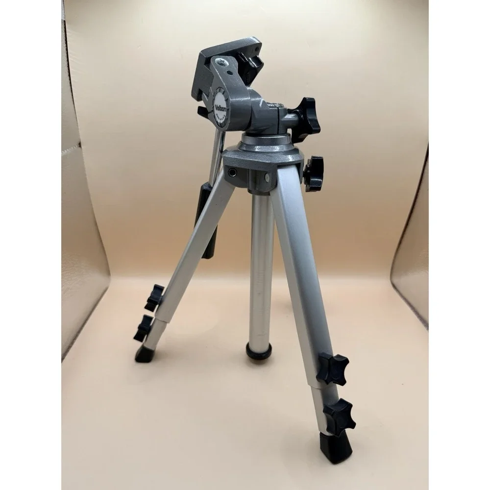 Velbon Camera Tripod Mini II 2 Adjustable Heavy Duty Pan Tilt 3 Way‎ Extend  VTG